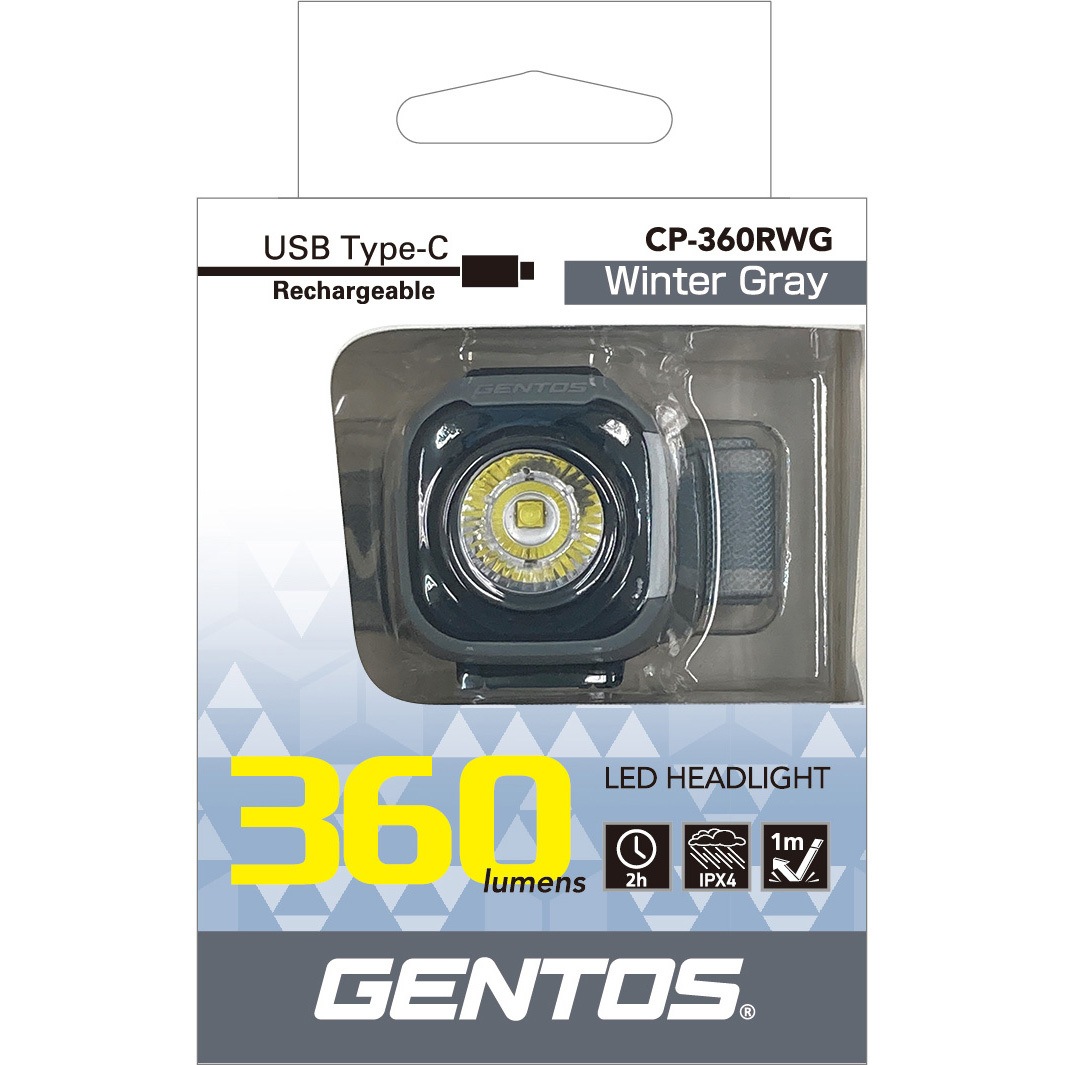 CP-360RWG CPシリーズ アウトドアヘッドライト充電式 GENTOS LED 保護