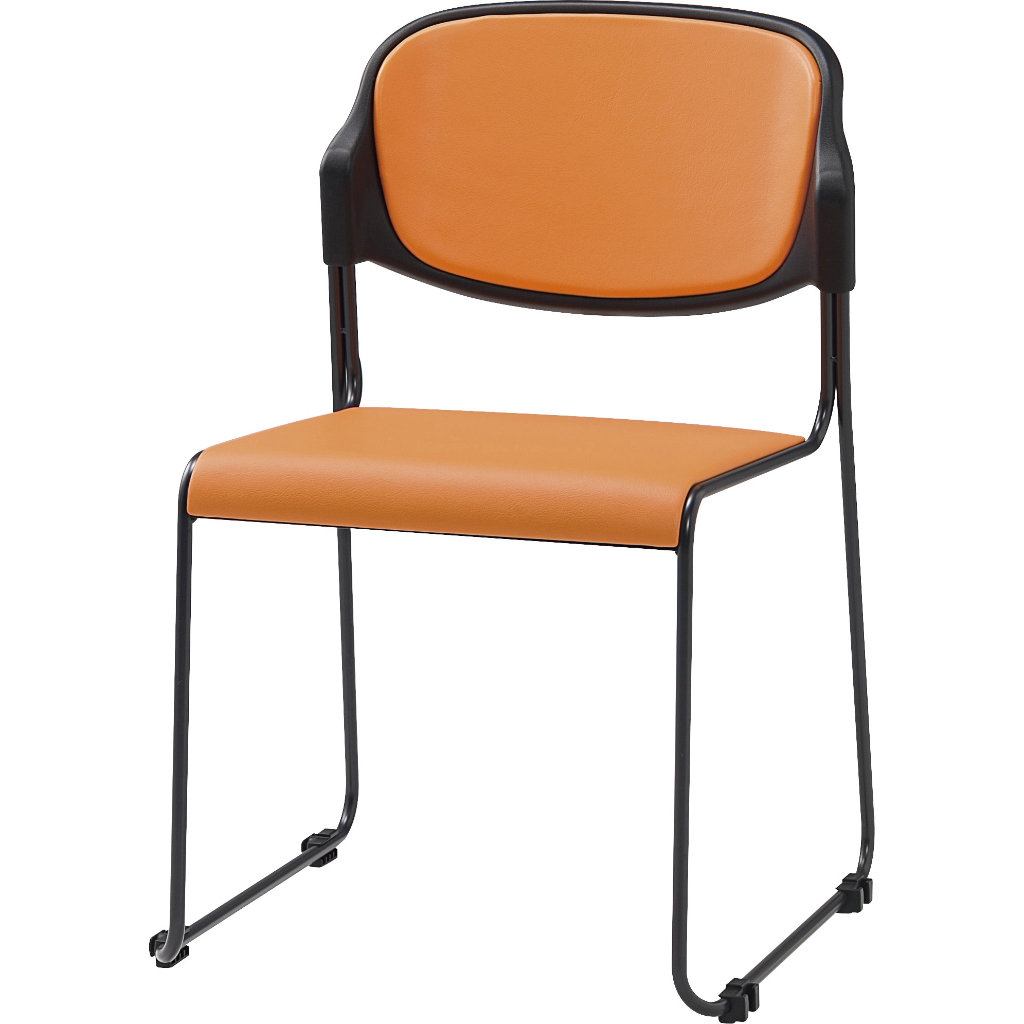 CM03-MX ループスタッキングチェア CM03-MX (張地：ビニールレザー) サンケイ オレンジ  1脚