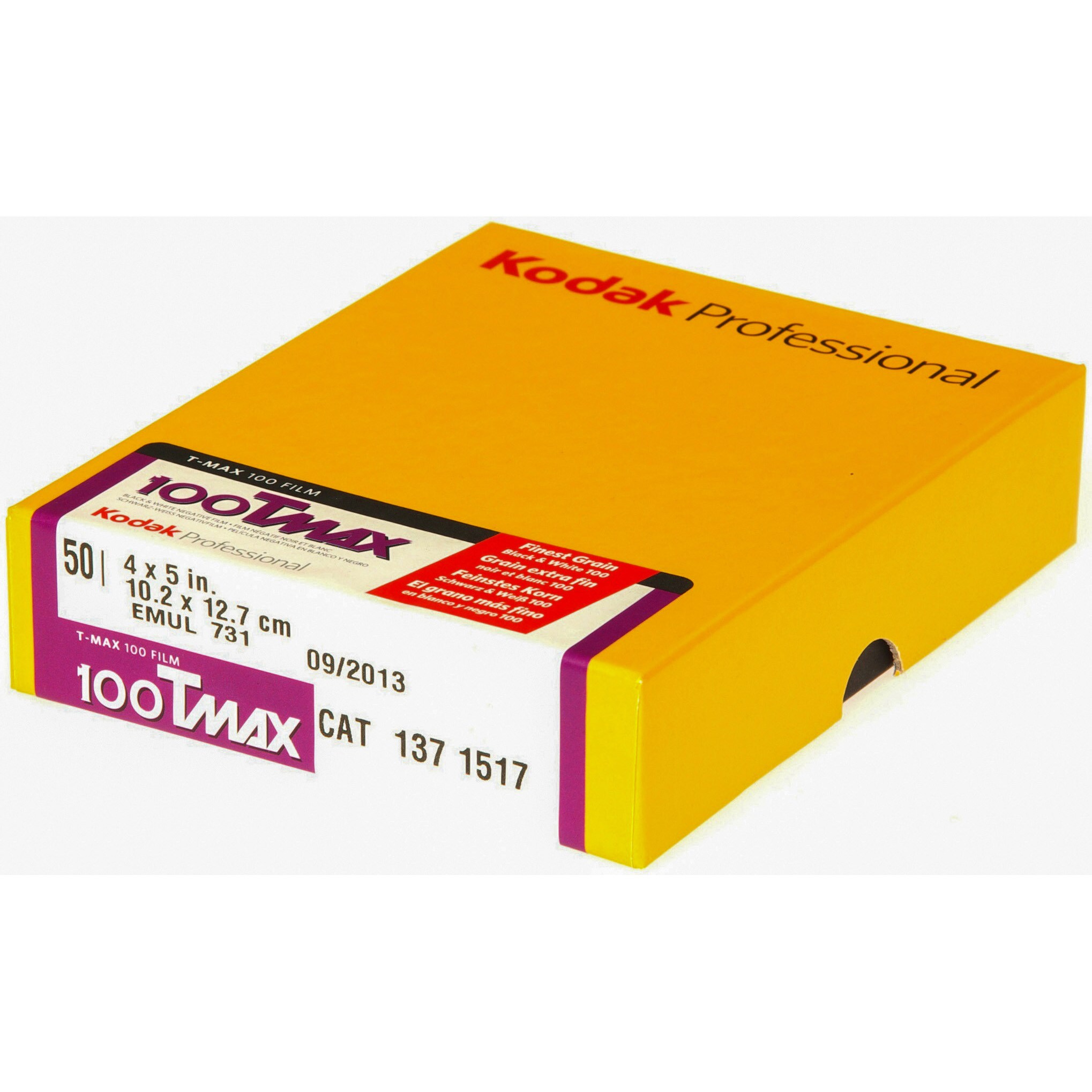 T-MAX100(100TMX) 4x5(50枚入) KODAK PROFESSIONAL 黒白フィルム 1箱