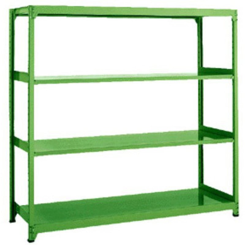 MG2112M04T 単体 中量棚300kg 高さ2100mm 浅香工業 グリーン色 荷重1200kg 4段 奥行450mm  MG2112M04T