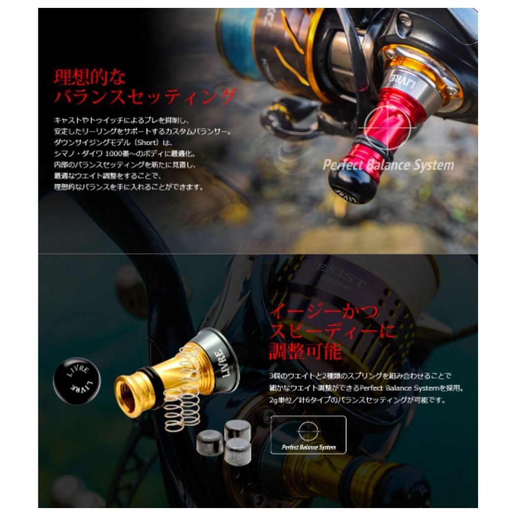 LIVRE ゴールドハンドル、ショートバランサー(DAIWA LIVRE ゴールドハンドル、ショートバランサー(DAIWA