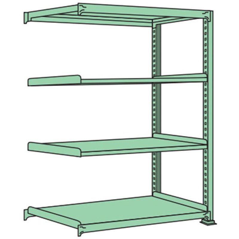 ※法人専用品※浅香工業 MG1515K04R中量棚300kg(連結) MG1515K04R スチールラック 業務用 高さ210 幅120 奥行70cm 天地 3段 増連 中量