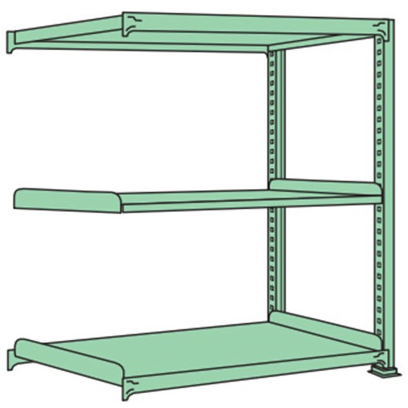 MG1209M03R 連結 中量棚300kg 高さ1200mm 浅香工業 グリーン色