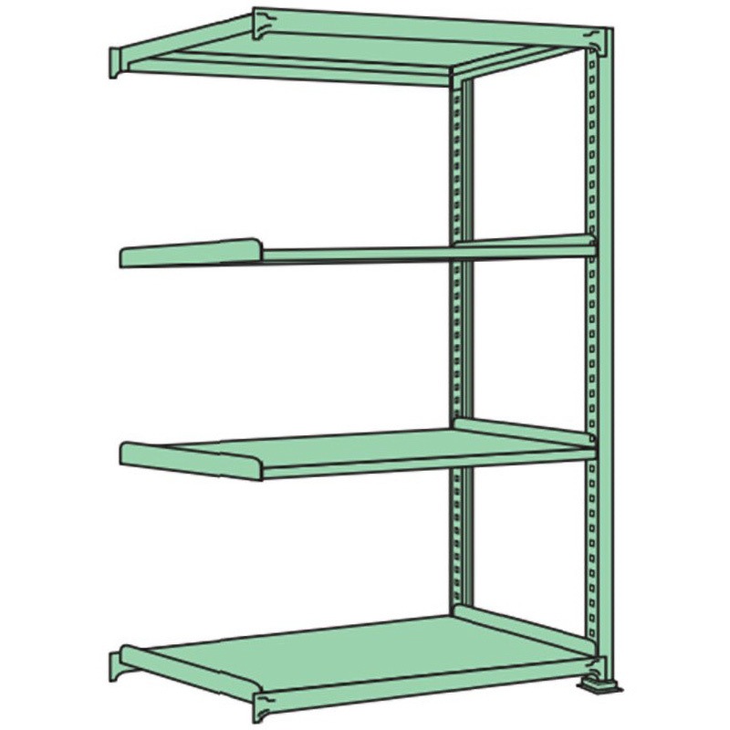 MG2109M04R 連結 中量棚300kg 高さ2100mm 浅香工業 グリーン色 4段