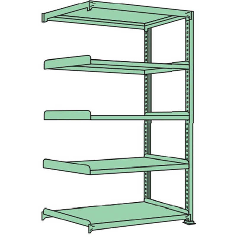 MG2409M05R 連結 中量棚300kg 高さ2400mm 浅香工業 グリーン色 5段