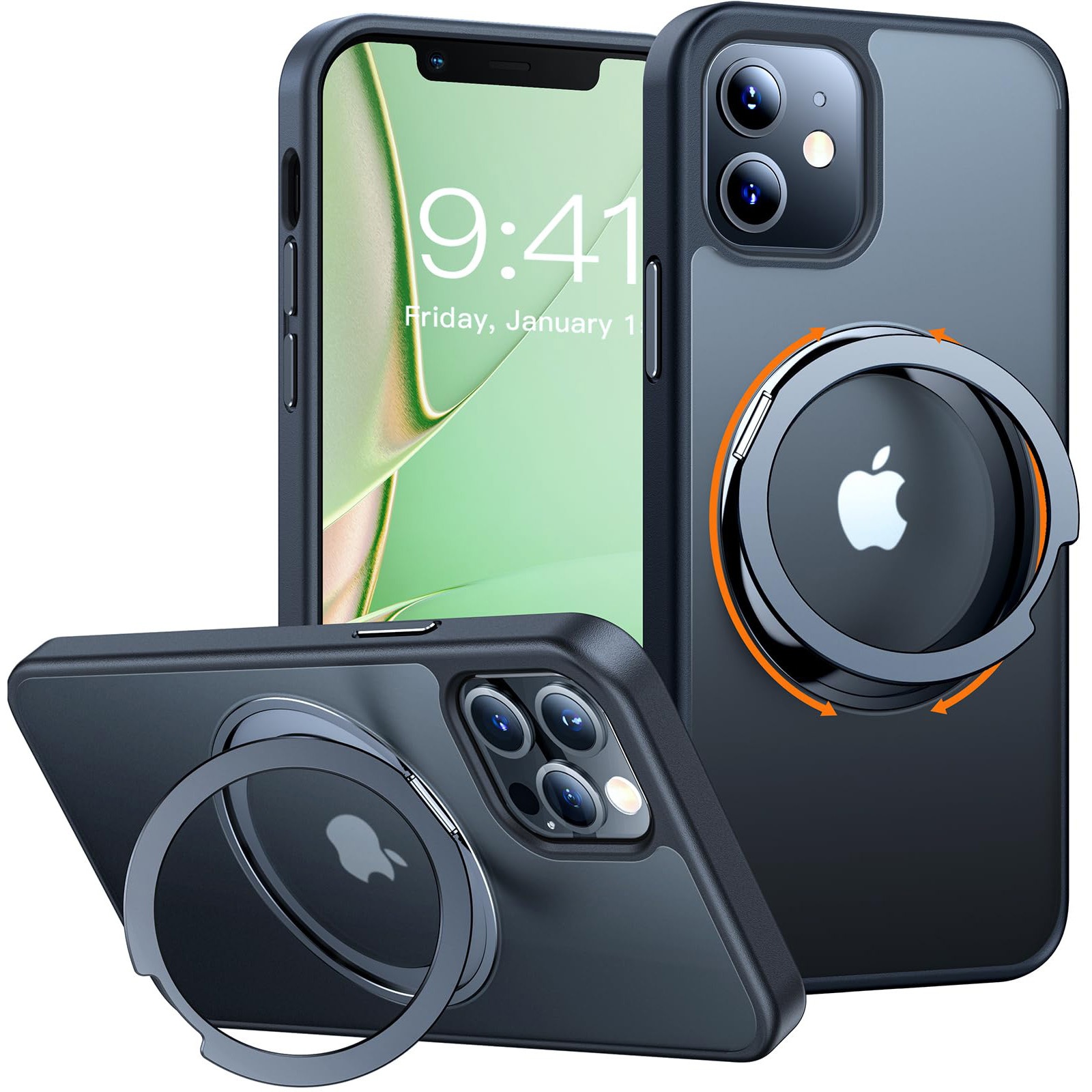 X00RP135A019 Torras - UPRO Ostand Pro Case for iPhone 12/12 Pro [ Black ] TORRAS ブラック色