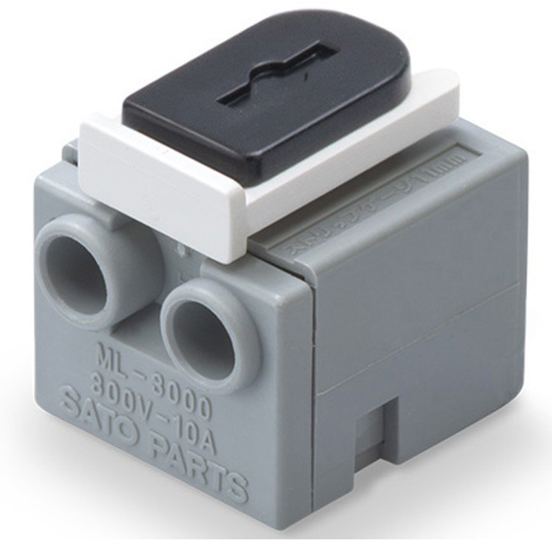 ML-3000-2P-B スクリューレス端子台 中継用 1極2穴 1個 サトーパーツ