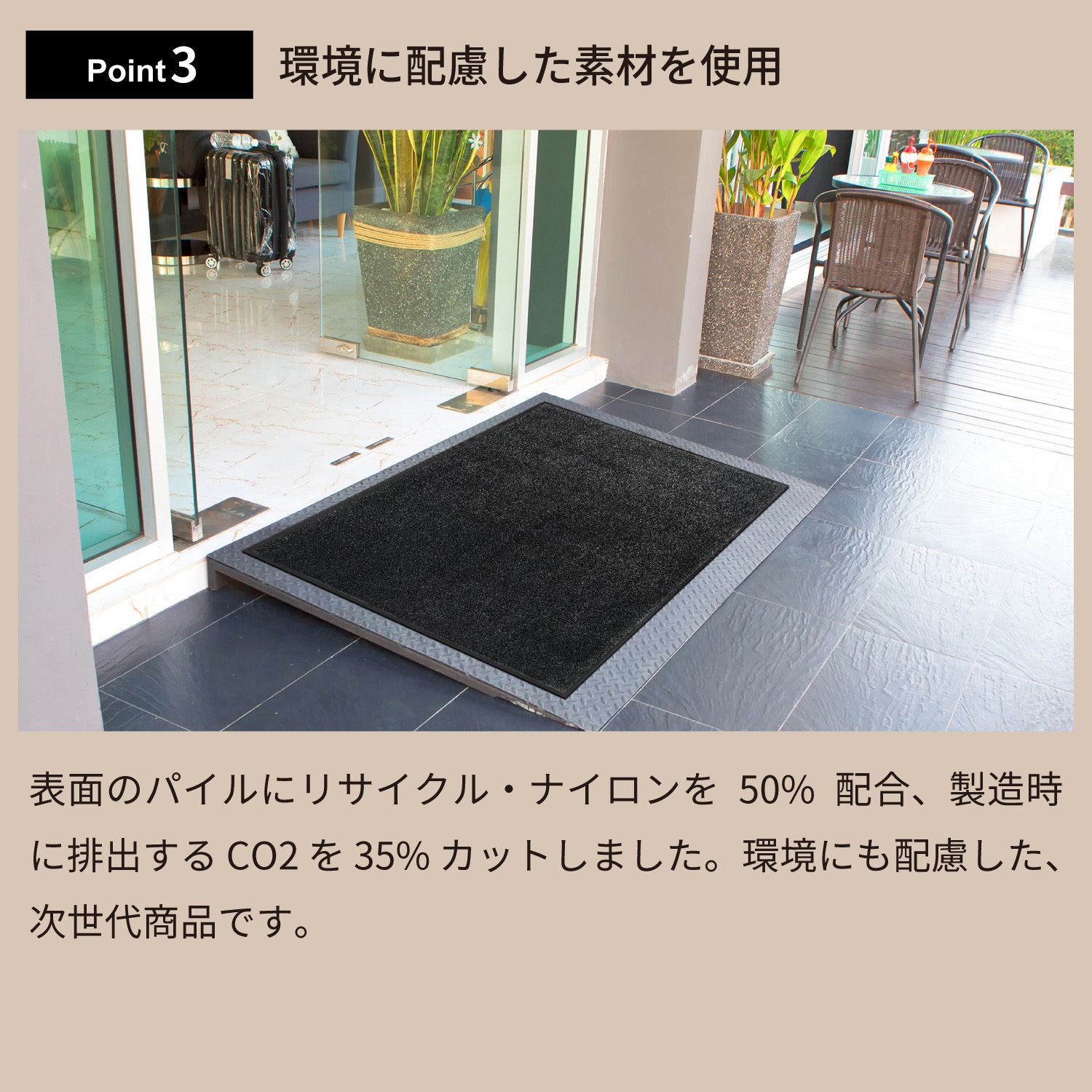 CR00006 吸水・吸油ハイスペック玄関マット エコ・アブソーブ