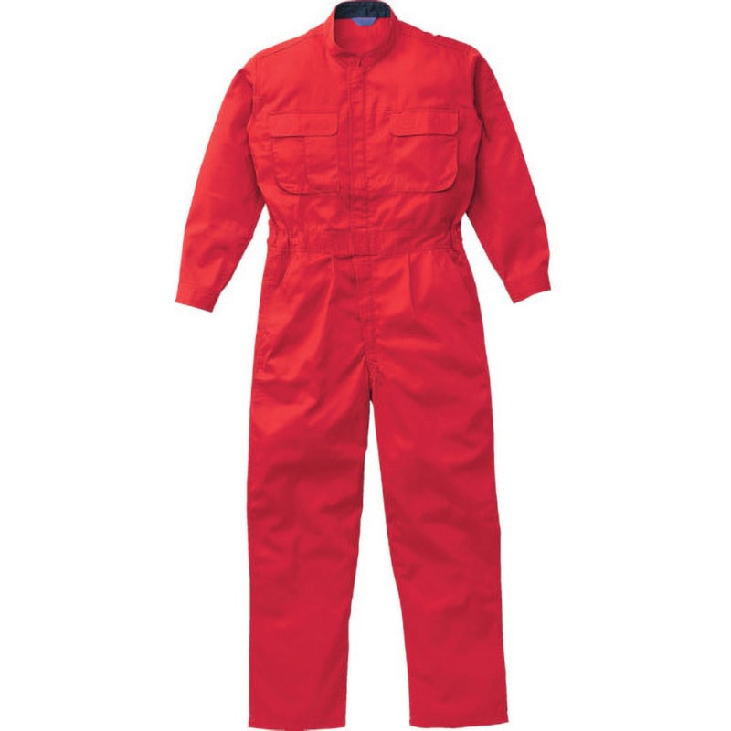 50000-RE-5L スリードラゴン つなぎ服 50000シリーズ AUTO-BI(山田辰) レッド色 袖丈66cm