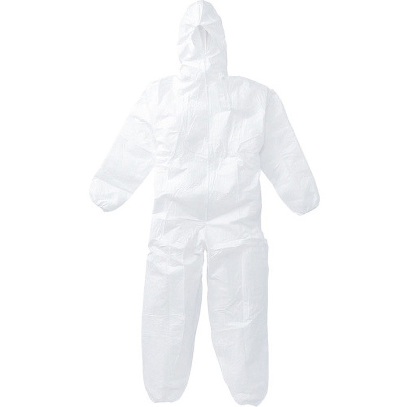 111-WH-L SFS防護服 AUTO-BI(山田辰) 大きなサイズのフード付 シロ色