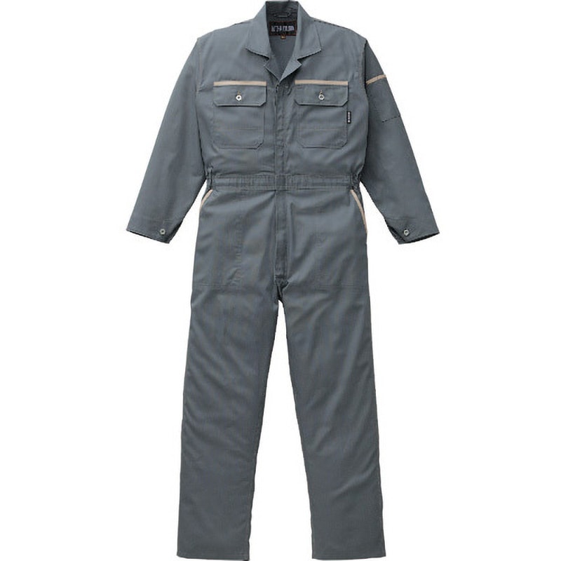 2670-G2-3L つなぎ服 2670シリーズ AUTO-BI(山田辰) 綿100% チャコールグレー色 袖丈62cm