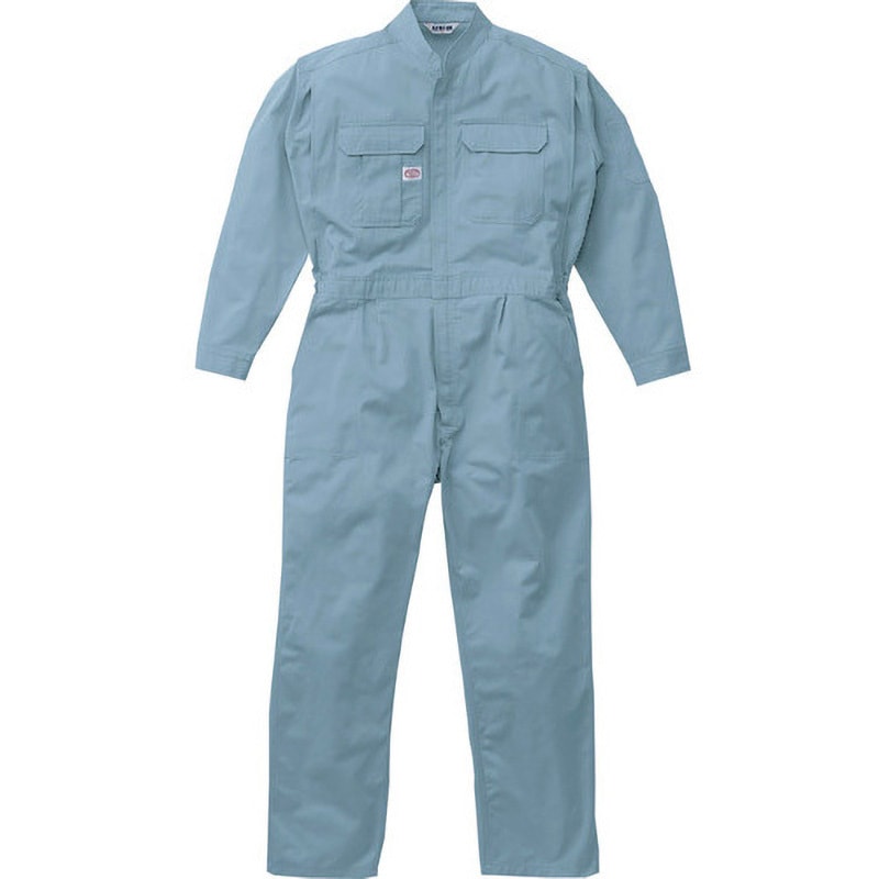 3650-BL-L つなぎ服 3650シリーズ AUTO-BI(山田辰) 混率(%):綿60・ポリエステル40 ブルー色 袖丈58cm