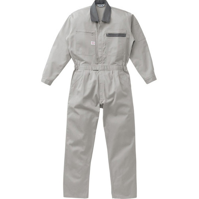 5650-SG-4L つなぎ服 5650シリーズ AUTO-BI(山田辰) 混率(%):綿70・ポリエステル30 シルバ-グレ-色
