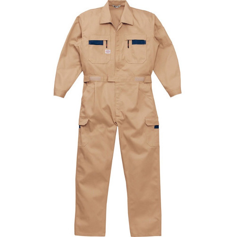 8700-K2-LL つなぎ服 8700シリーズ AUTO-BI(山田辰) 混率(%):綿65・ポリエステル35 カ-キ色