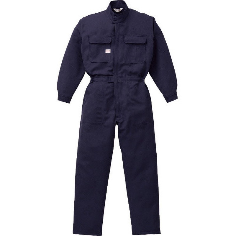 6100-NB-L 耐酸つなぎ服 6100シリーズ AUTO-BI(山田辰) ネイビ-ブル-色