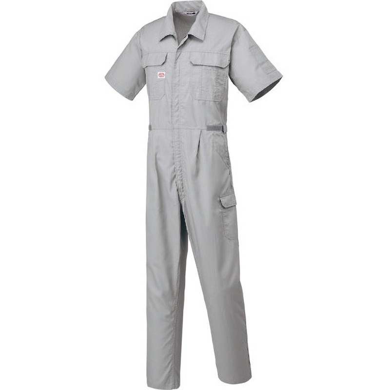 2301-SG-M 半袖つなぎ服 2301シリーズ AUTO-BI(山田辰) シルバ-グレ-色 サイズM袖丈22cm