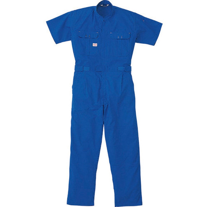 3751-MB-L 半袖つなぎ服 3751シリーズ AUTO-BI(山田辰) マリンブル-色 サイズL袖丈23cm