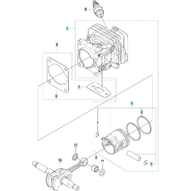 587868001 ゼノア エンジンチェーンソー GZ2700T 部品 シリンダー ゼノア ガスケット - 【通販モノタロウ】