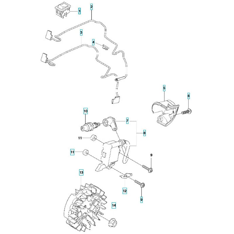 ゼノア エンジンチェーンソー GZ3500T 部品 イグニッションシステム フライホイール ASSY