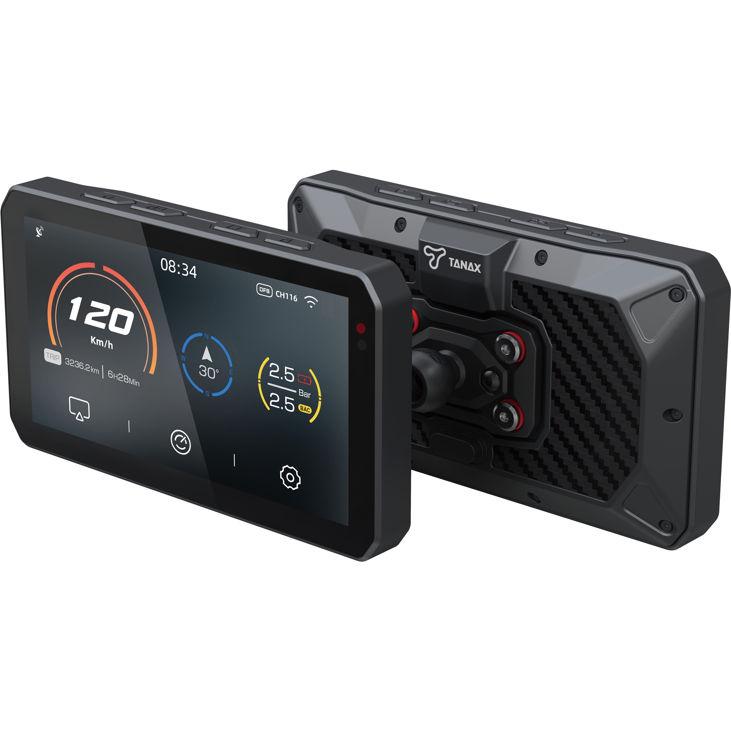 SRS-015 スマートライドモニター AIO-5 Play TANAX ブラック色