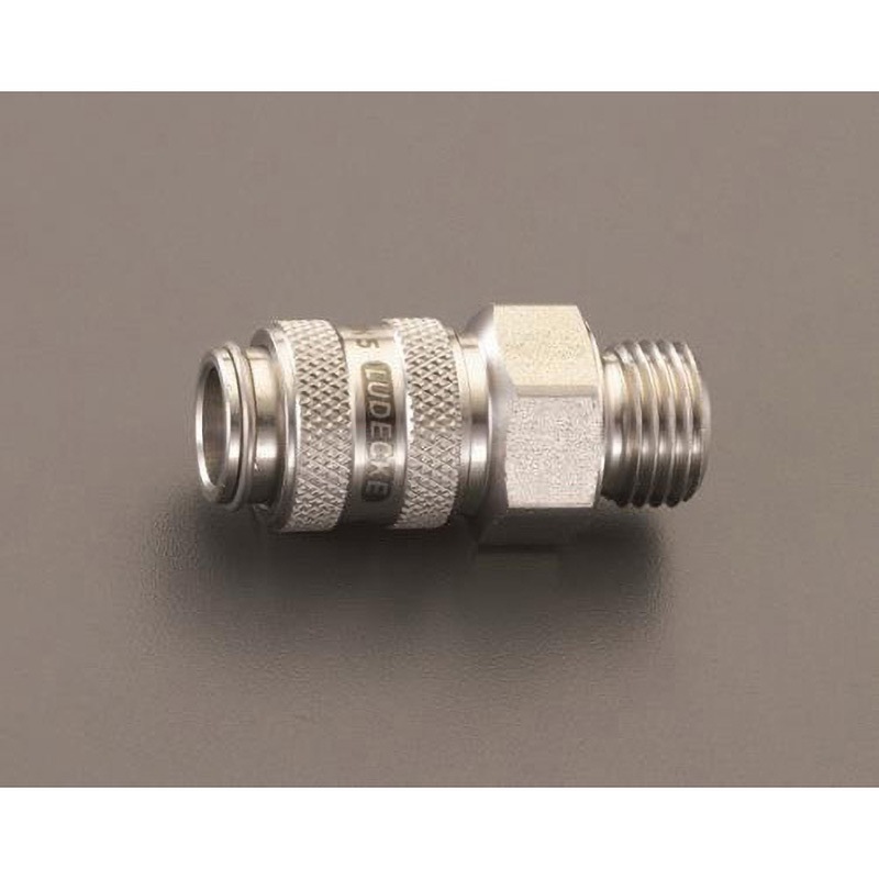 EA140GL-3 G 3/8" 雄ねじカップリング(ステンレス製/ワンプッシュ) エスコ 最高使用圧力3.5MPa 5,287円