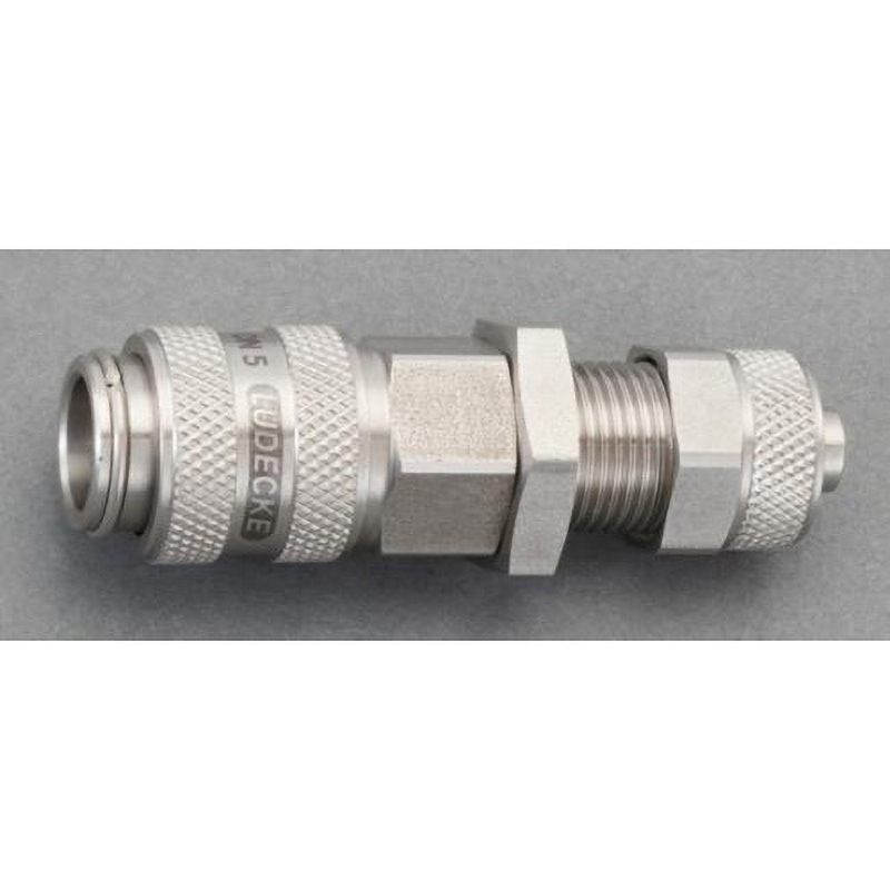 EA140GL-408 6x8mm ウレタンホースカップリング(隔壁/ステンレス製) エスコ 最高使用圧力3.5MPa