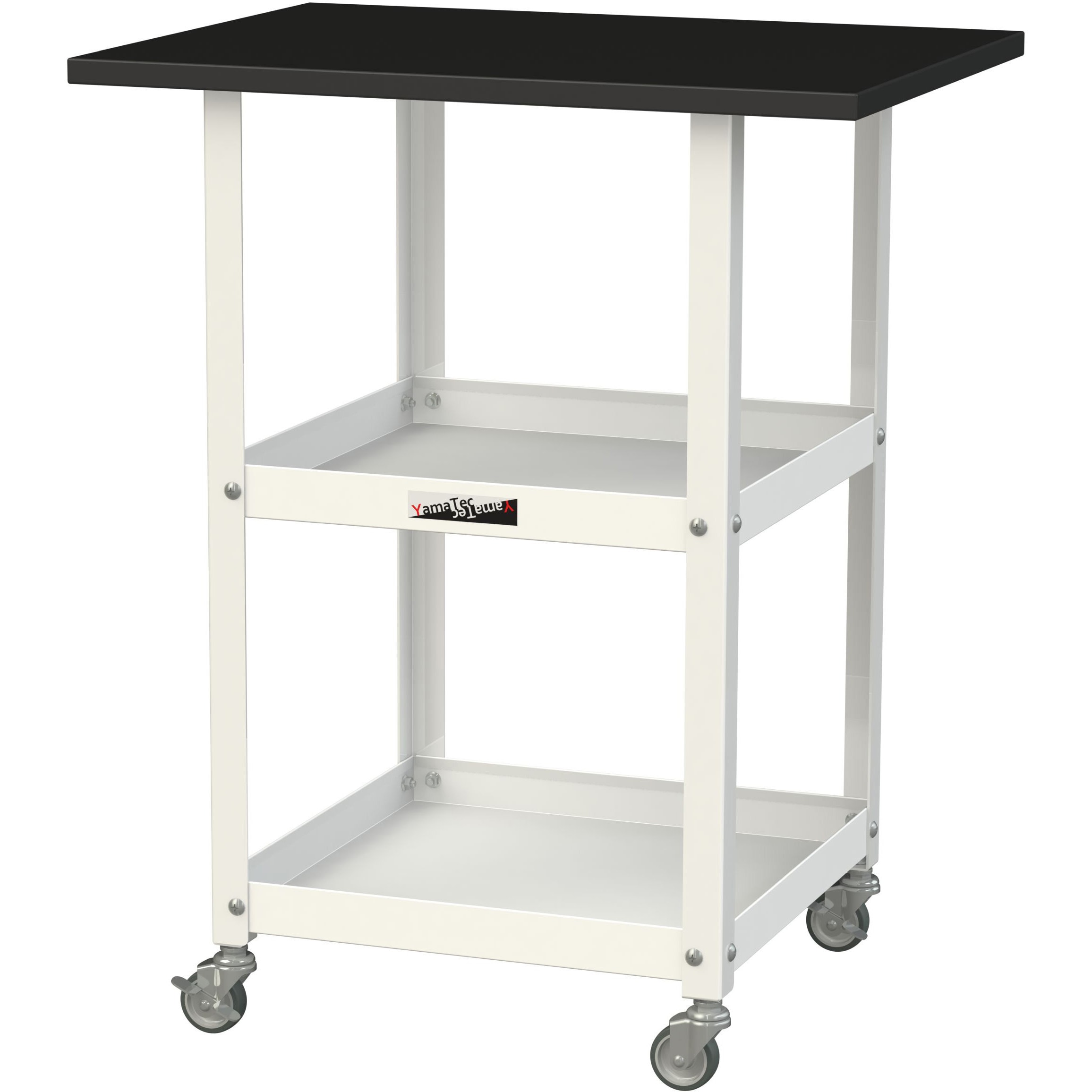 LKTC-6045BKW 実験用/軽量作業台/キャスター付き_天板付きラボワゴン_