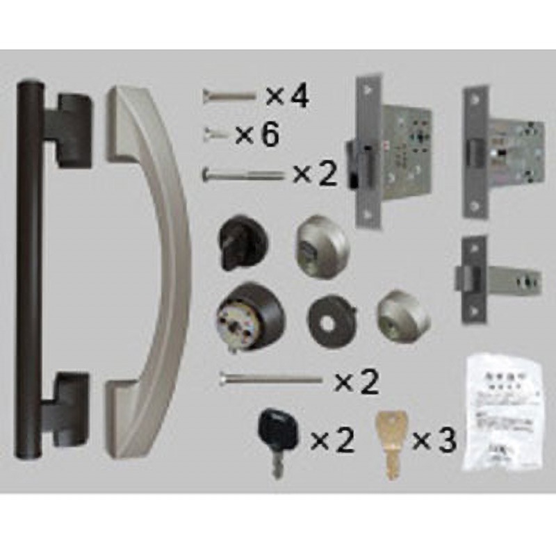 DHRZ3F 玄関セキュリティーサムターン付把手DN片開きF型ムーン内ダーク TOSTEM(LIXIL) プレナスS