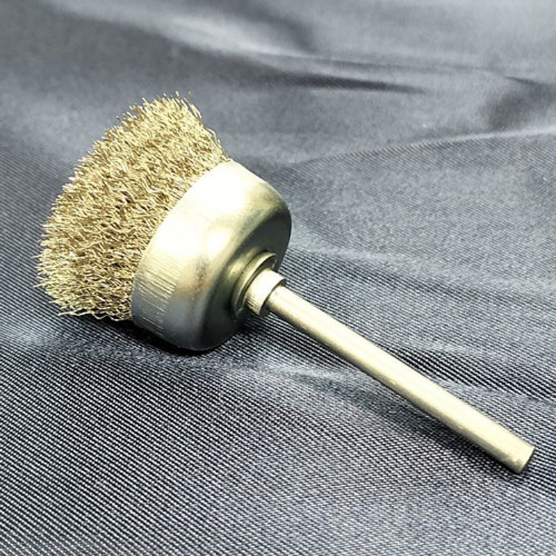 CSSM-025 ステンレス 軸付きミニカップブラシ 高島産業 軸径3mm
