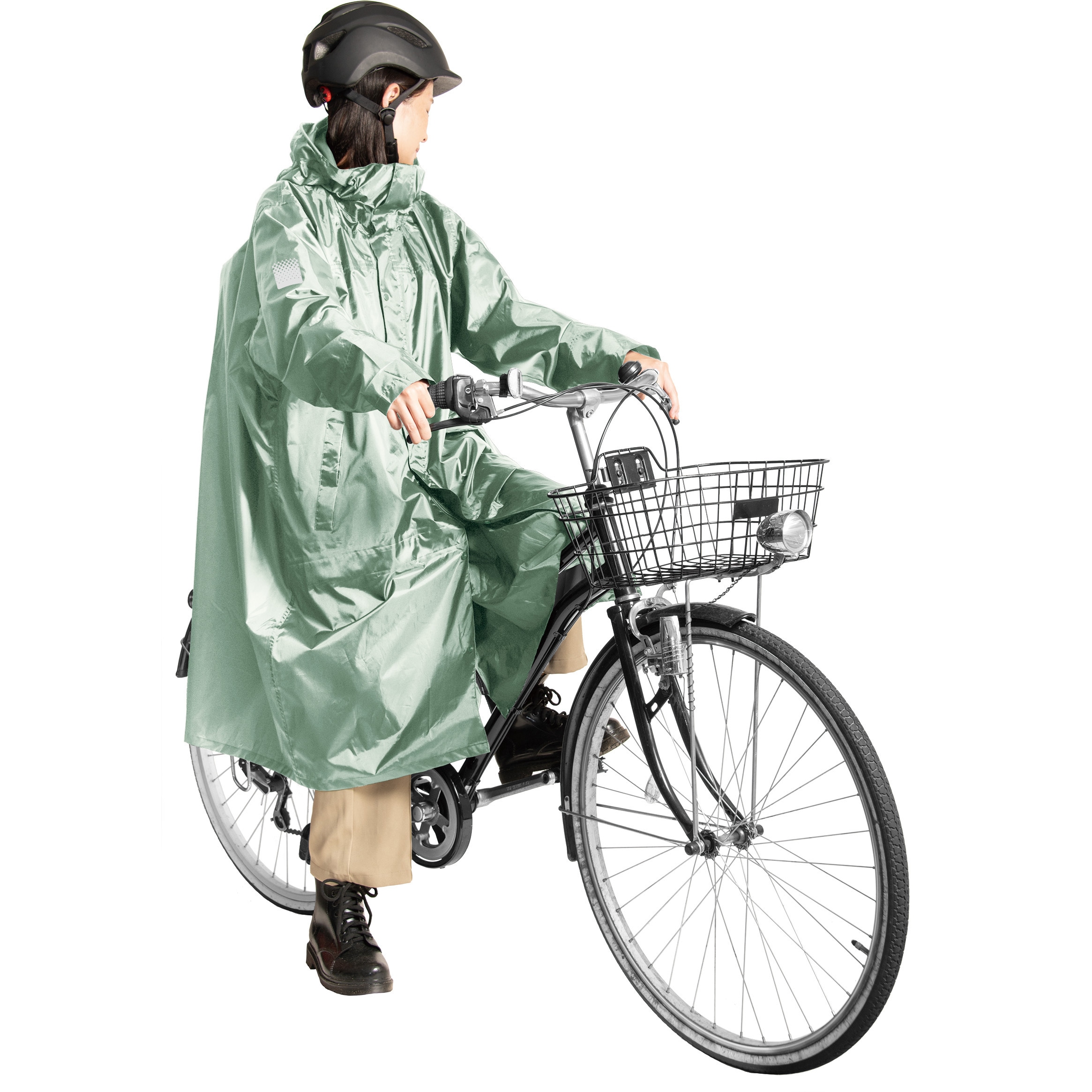 AS-5150 バッグインサイクルレインコート マック ミント色