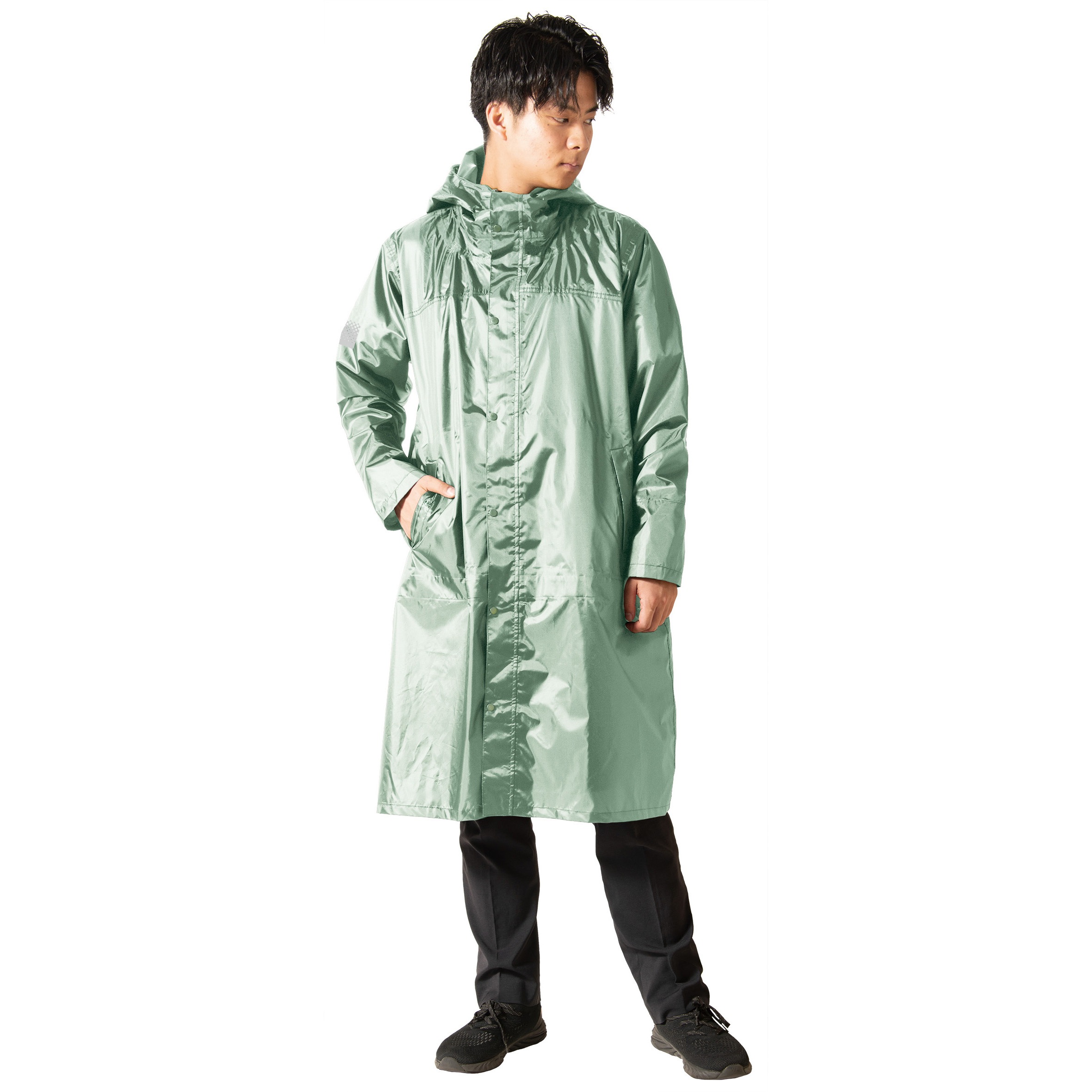 AS-5150 バッグインサイクルレインコート マック ミント色