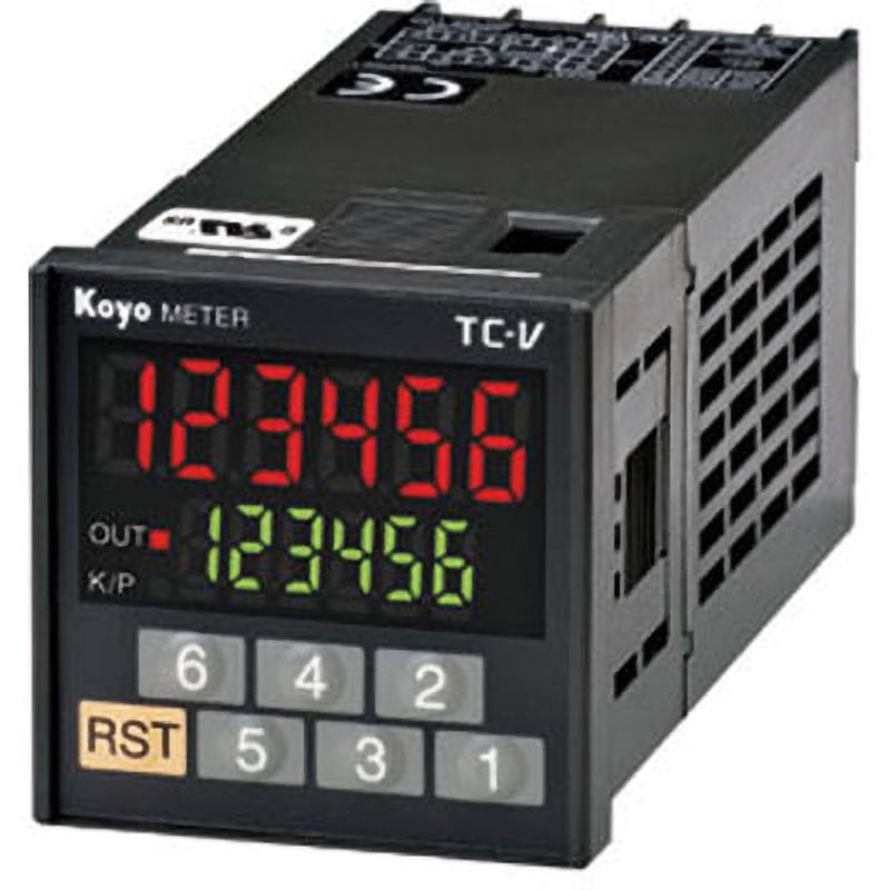 TC-V6S デジタル回転計1段プリセット付 ジェイテクトエレクトロニクス(旧：光洋電子工業) 電圧 埋込み取り付け専用(端子台接続)