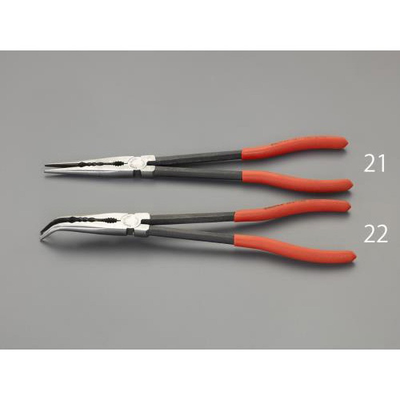 EA537L-22 280mm ロングノーズプライヤー(45°ベンド) 1丁 エスコ 【通販モノタロウ】