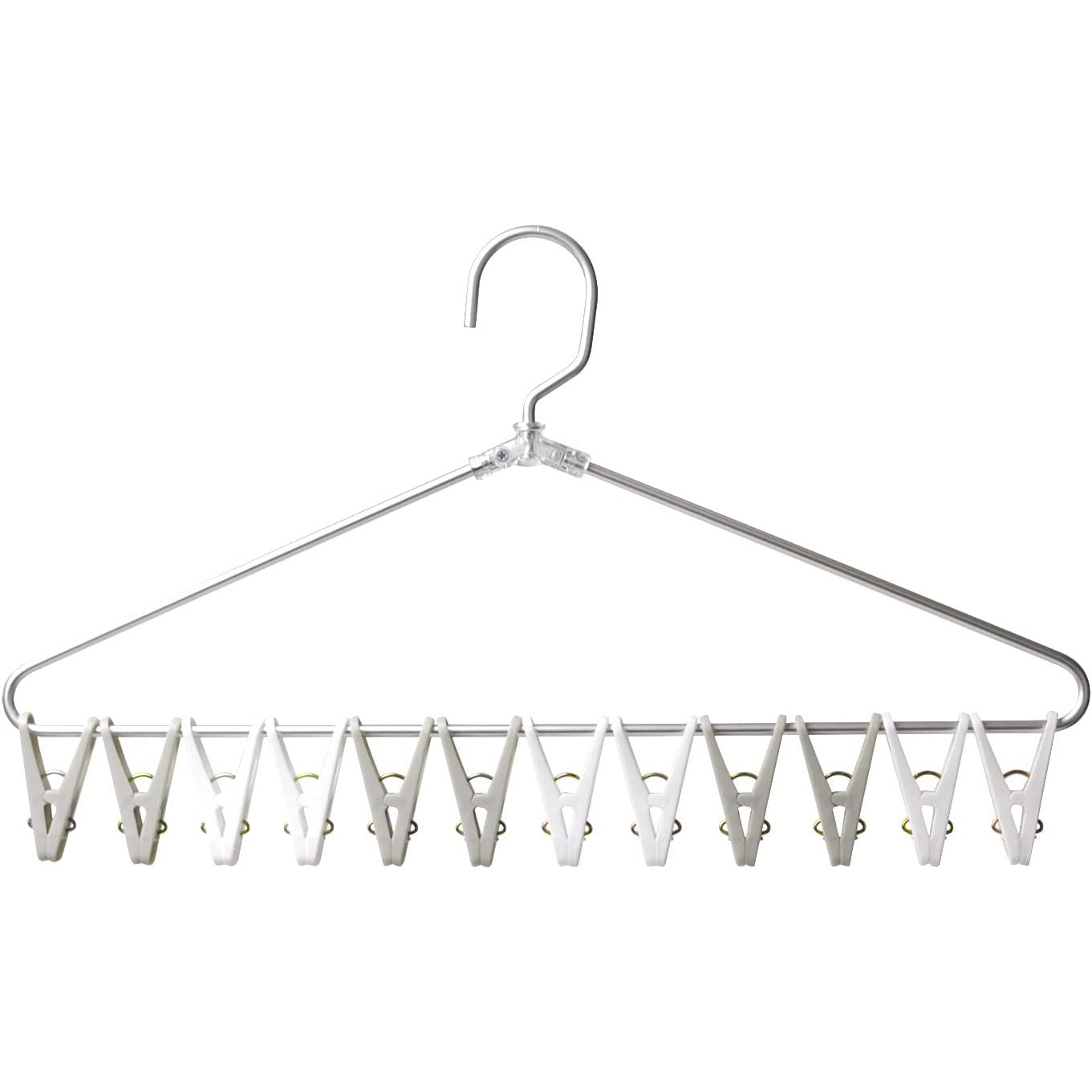 QB-185 White Laundry ちょこっと小物干しハンガー 12ピンチ ス