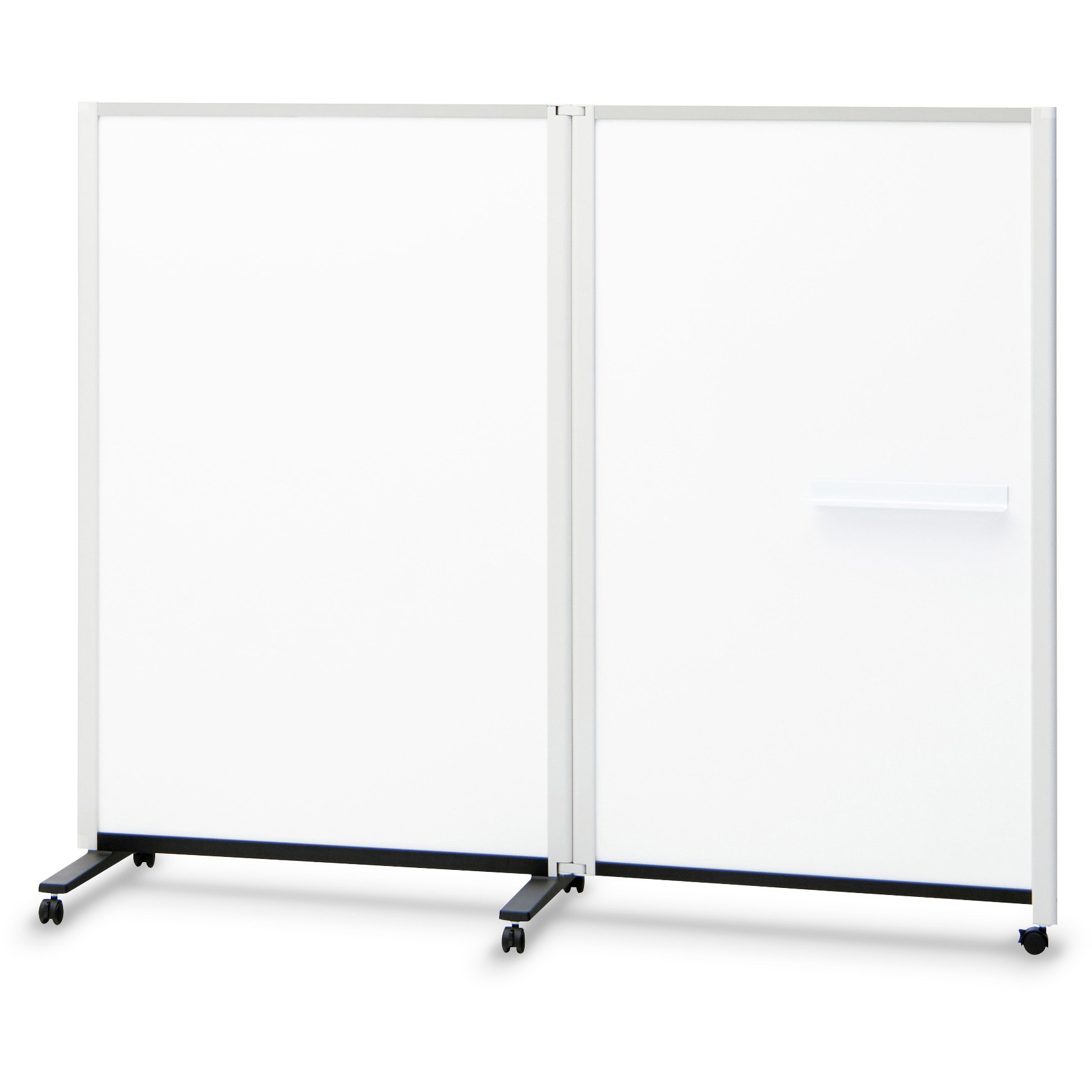 PWJ-1815DSK パーテーションホワイトボード 連結タイプ 両面ホワイトボード(組立サービス付き) プラス(VISION) 質量18.5kg 幅1844mm奥行589mm高さ1500mm  PWJ-1815DSK