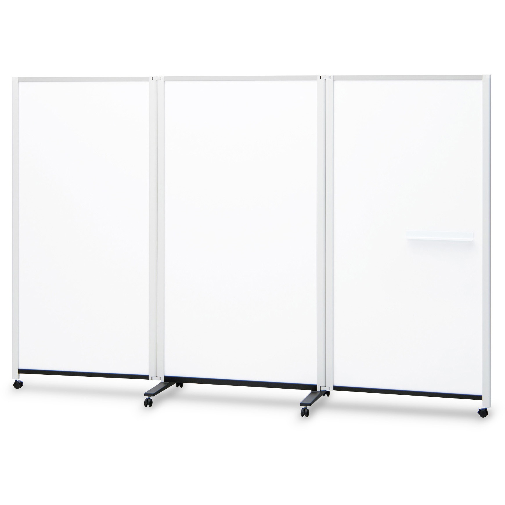 PWJ-2718DSK パーテーションホワイトボード 連結タイプ 両面ホワイトボード(組立サービス付き) プラス(VISION) 質量30kg 幅2724mm奥行589mm高さ1790mm  PWJ-2718DSK