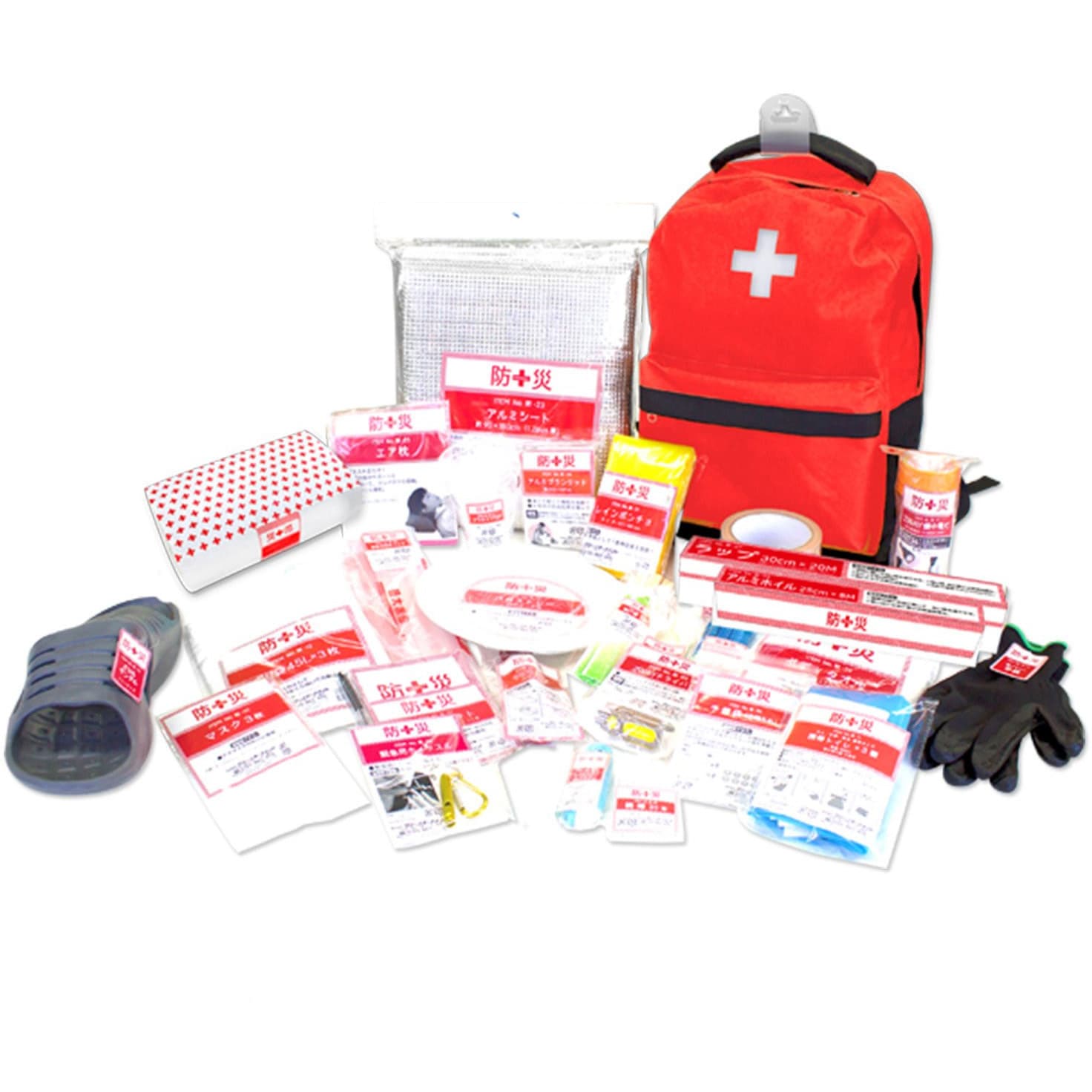 YBG-30R×4 防災セット(災害対策30点セット) YAMAZEN(山善) 人数1人用