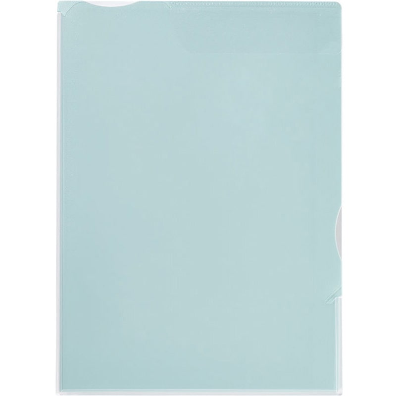 CN758 スーパーハードホルダー マチ付 キングジム 材質PP ミズイロ色 1