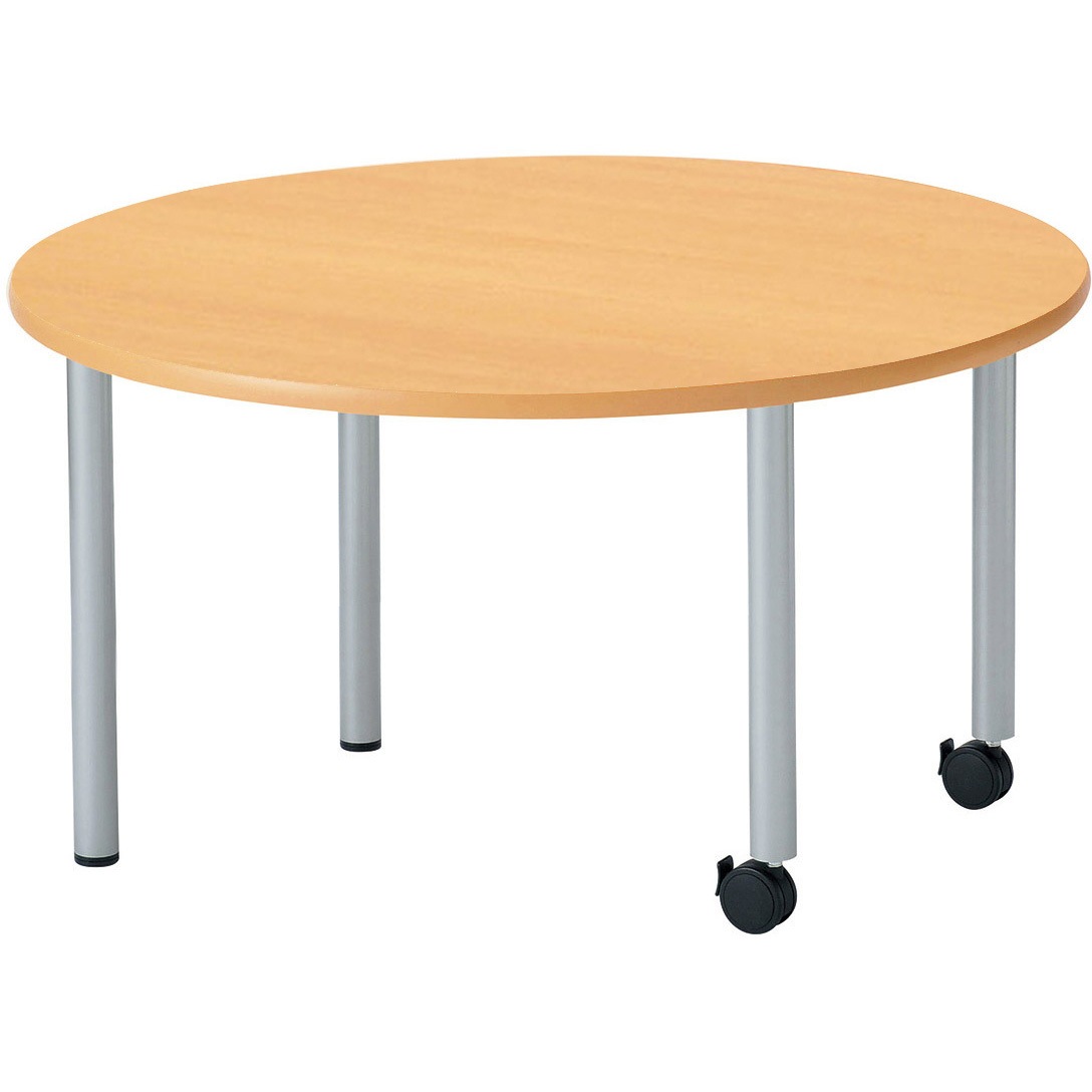 ER-1200RM-IV 教育施設テーブル ニシキ工業 アイボリー色 高さ640mm幅1200Φmm奥行1200Φmm