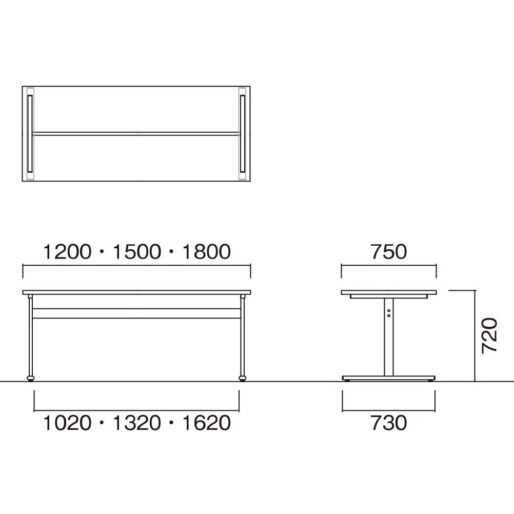 HIS-S1275K-LO ミーティングテーブル ニシキ工業 ライトオーク色 高さ720mm幅1200mm奥行750mm  HIS-S1275K-LO