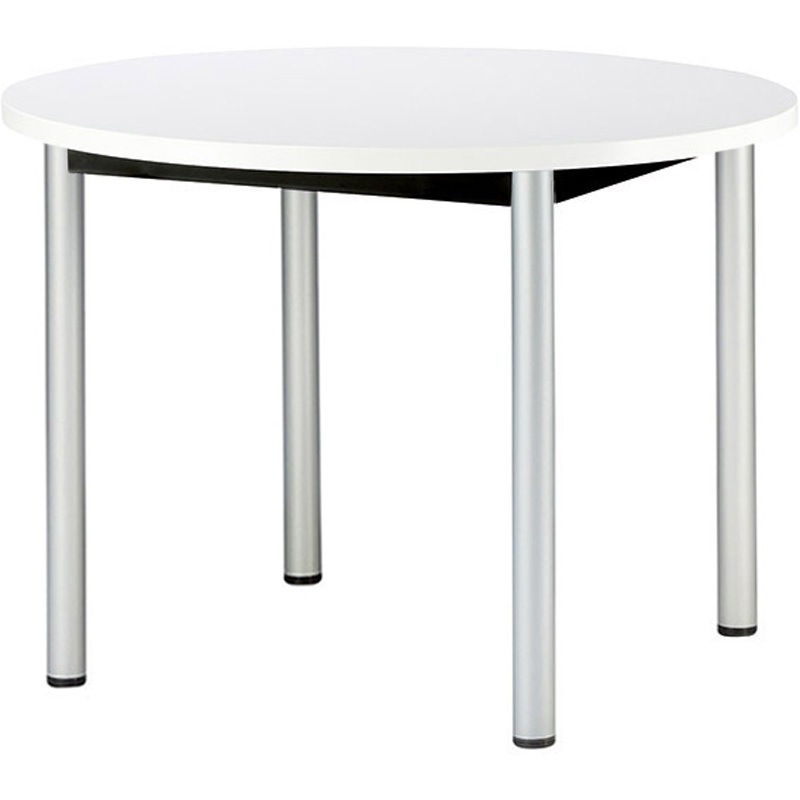 WR-S1000R-OW ミーティングテーブル ニシキ工業 オフホワイト色 高さ720mm幅1000Φmm奥行1000Φmm