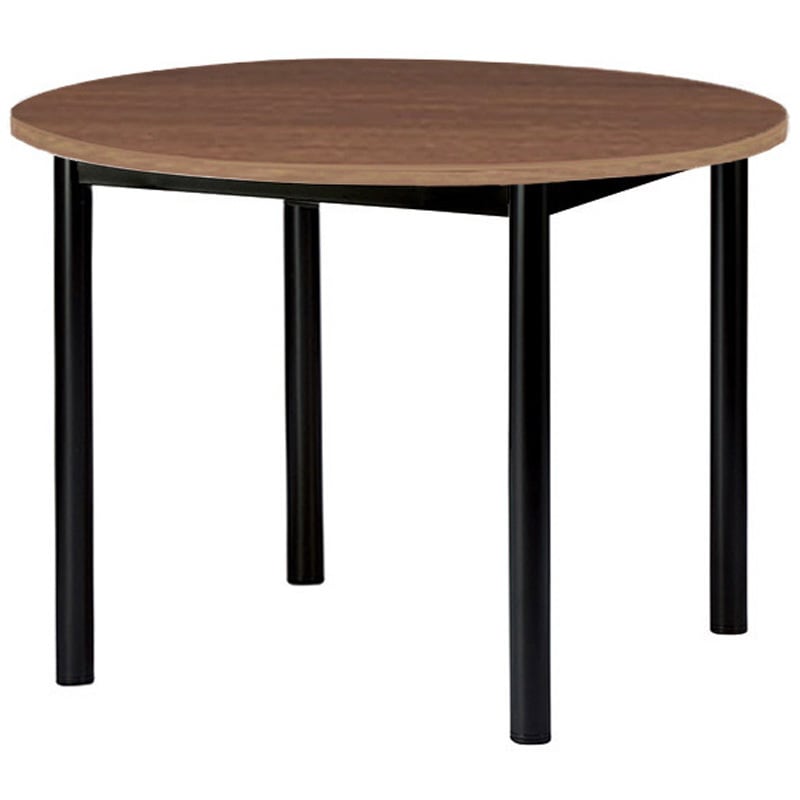 WR-B1000R-WN ミーティングテーブル ニシキ工業 ウォールナット色 高さ720mm幅1000Φmm奥行1000Φmm