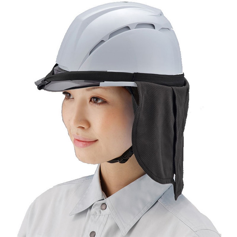 NO.7184 黒 ヘルメット取付式アクア防暑タレ 1個 東洋物産工業