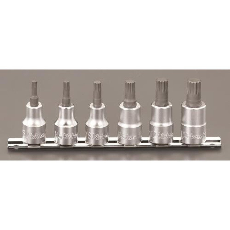 EA618CV 1/2"DR/M5-M14 [XZN]ビットソケット エスコ ねじサイズM5・M6・M8・M10・M12・M14  EA618CV