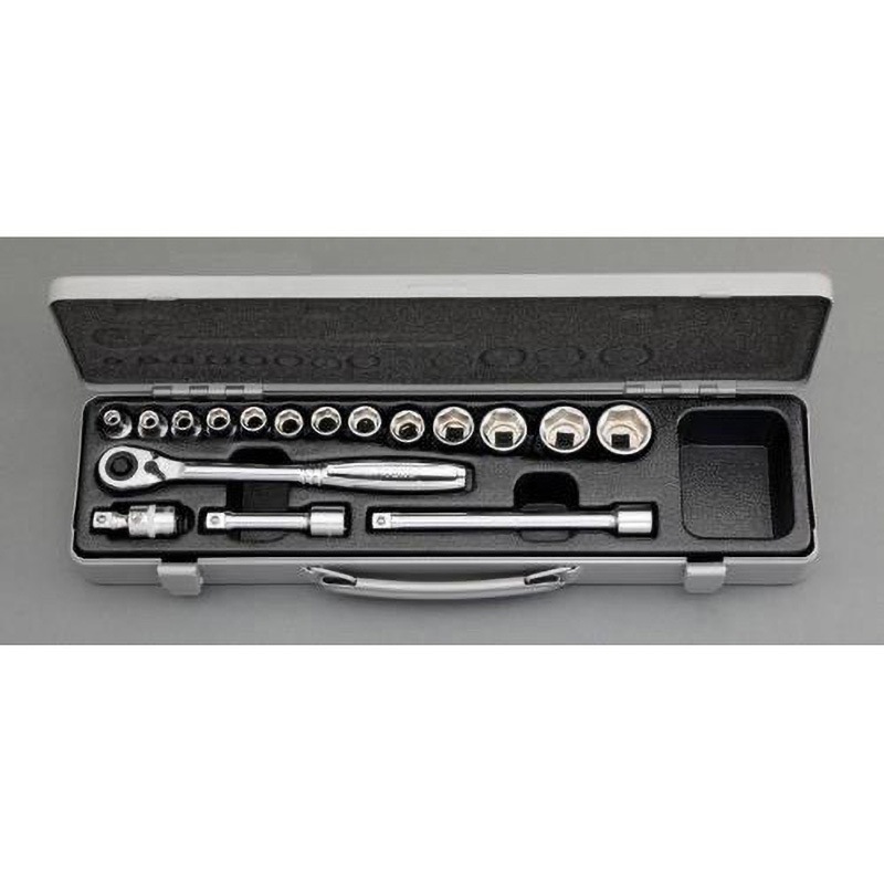 EA618J-3 3/8"DR ソケットレンチセット 1個 エスコ 【通販モノタロウ】