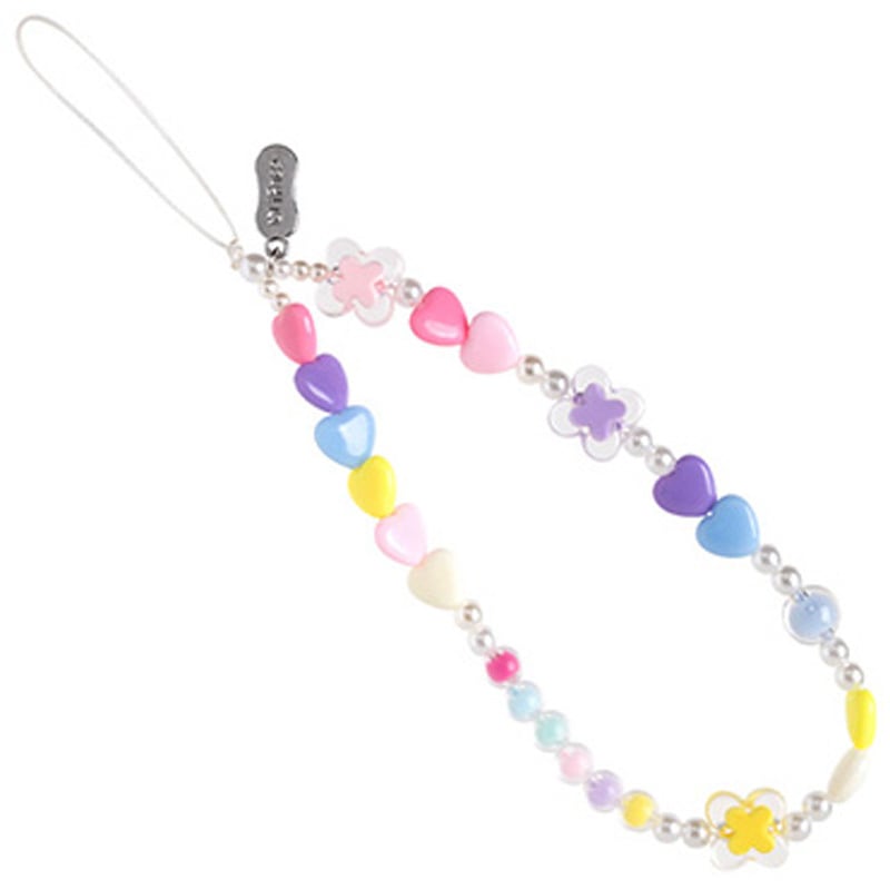 41-973035 iFace ビーズストラップ iFace カラフル/ハート色 41-973035 41-973035 iFace ビーズストラップ iFace カラフル/ハート色 41-973035