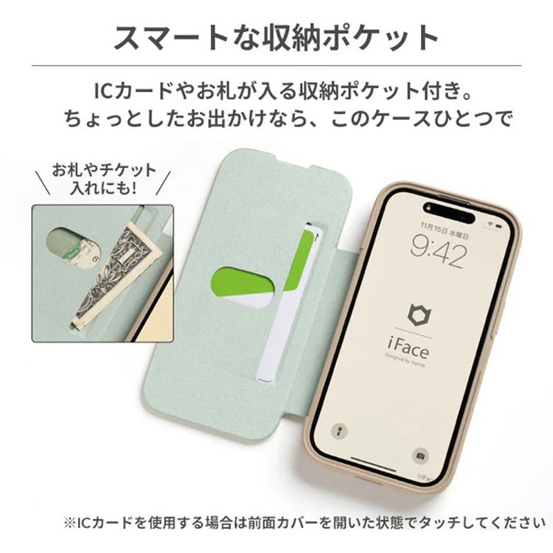 41-958490 [iPhone 13 Pro専用]iFace Cardina 2nd ダイアリーケース