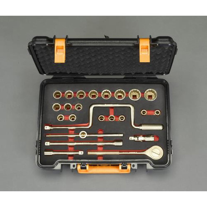 EA643FC-101 1/2"DR/16点 ソケットレンチセット(ノンスパーキング) 1個 エスコ 【通販モノタロウ】