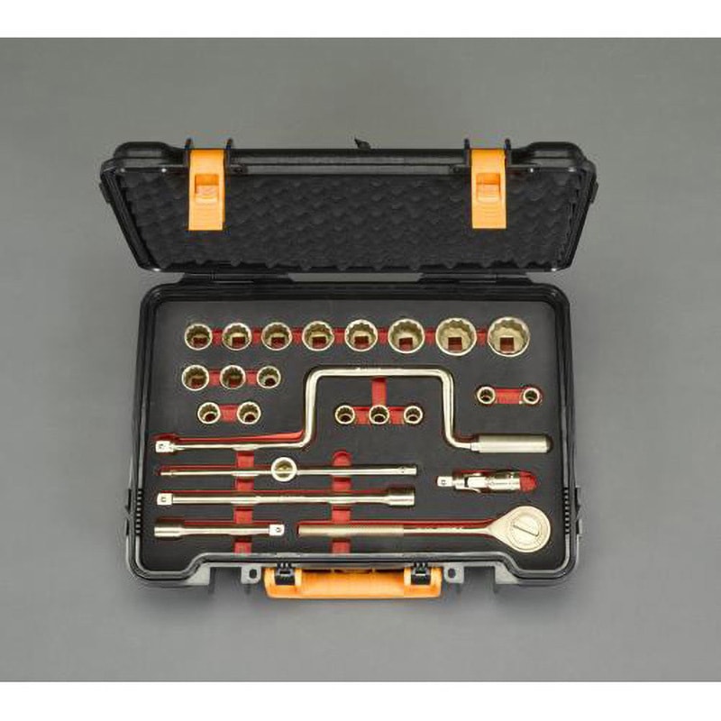 EA643FC-102 1/2"DR/24点 ソケットレンチセット(ノンスパーキング) 1個 エスコ 【通販モノタロウ】