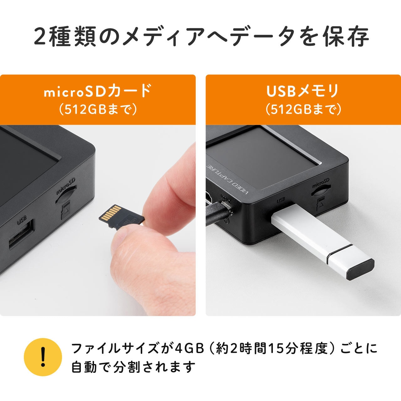 400-MEDI053 ビデオキャプチャーボックス RCA・液晶画面付き 1個